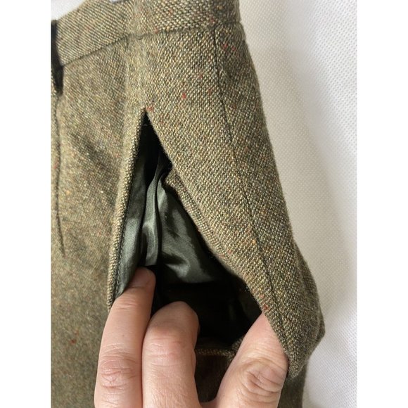 Vintage Pendleton 100% Virgin Wool Pants Womens Green Cropped Modified Size 16 - Picture 5 of 16